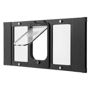 VEVOR ADJUSTABLE CAT FLAP 787-914MM ALUMINUM BLACK STRONG