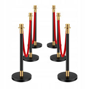 VEVOR STANCHIONS 6 PCS WITH 4 RED VELVET ROPES STRONG