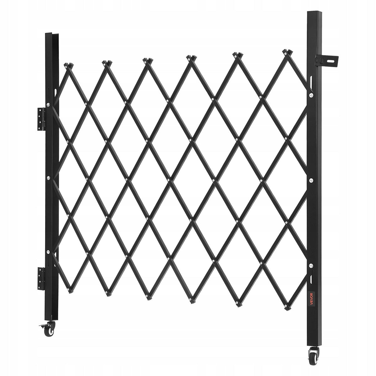 VEVOR PROFESSIONAL FOLDING SECURITY GATE WITH LOCK AND WHEELS
