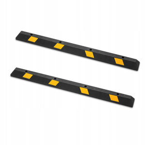 VEVOR PARKING STOPS 2 PCS 184X16X11 CM RUBBER REFLECTIVE STRONG