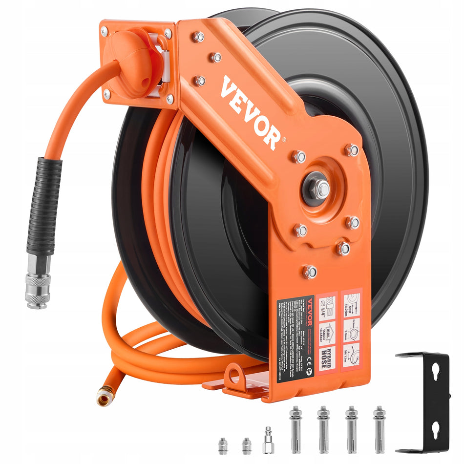 VEVOR AIR HOSE REEL 3/8" X 50FT HYBRID HOSE