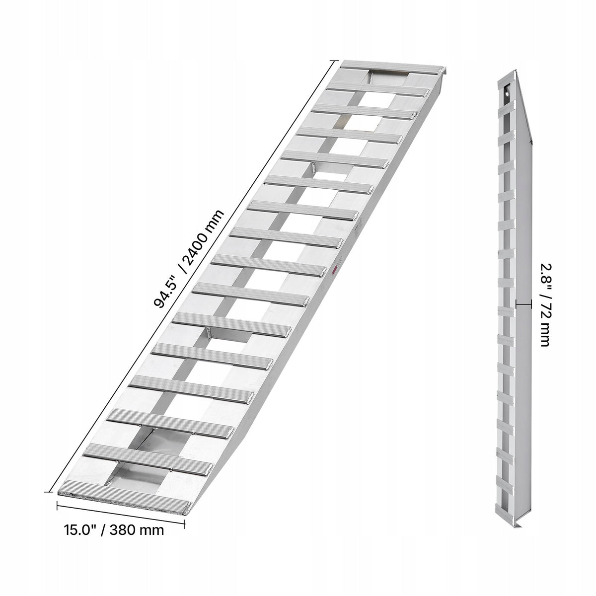 VEVOR PROFESSIONAL LOADING RAMPS 2 PCS 240X38 CM LOAD CAPACITY 2721 KG