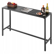 VEVOR BAR TABLE 140X37.5 CM BLACK SOLID TALL BISTRO TABLE FOR PATIO