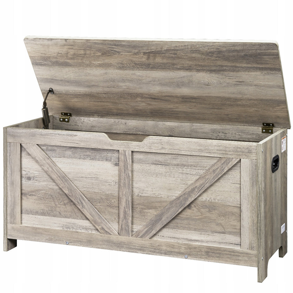 VEVOR CHILDREN'S BENCH WITH TOY STORAGE GREY ROBUST