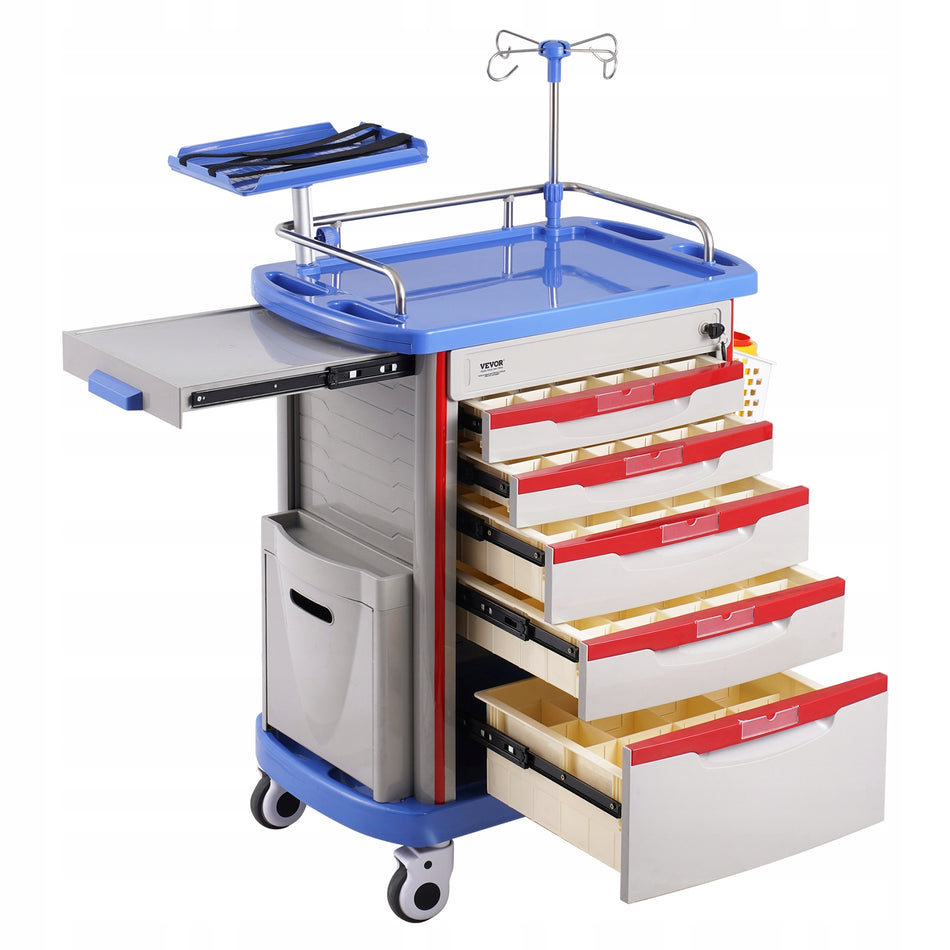 PROFESSIONAL LABORATORY CART VEVOR 5-TIER MOBILE STURDY MEDICAL