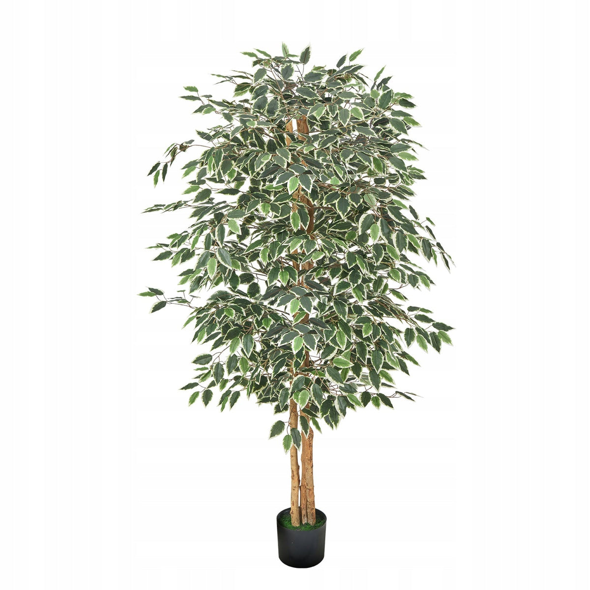 VEVOR ARTIFICIAL FICUS TREE 180CM GREEN IN BLACK POT STRONG