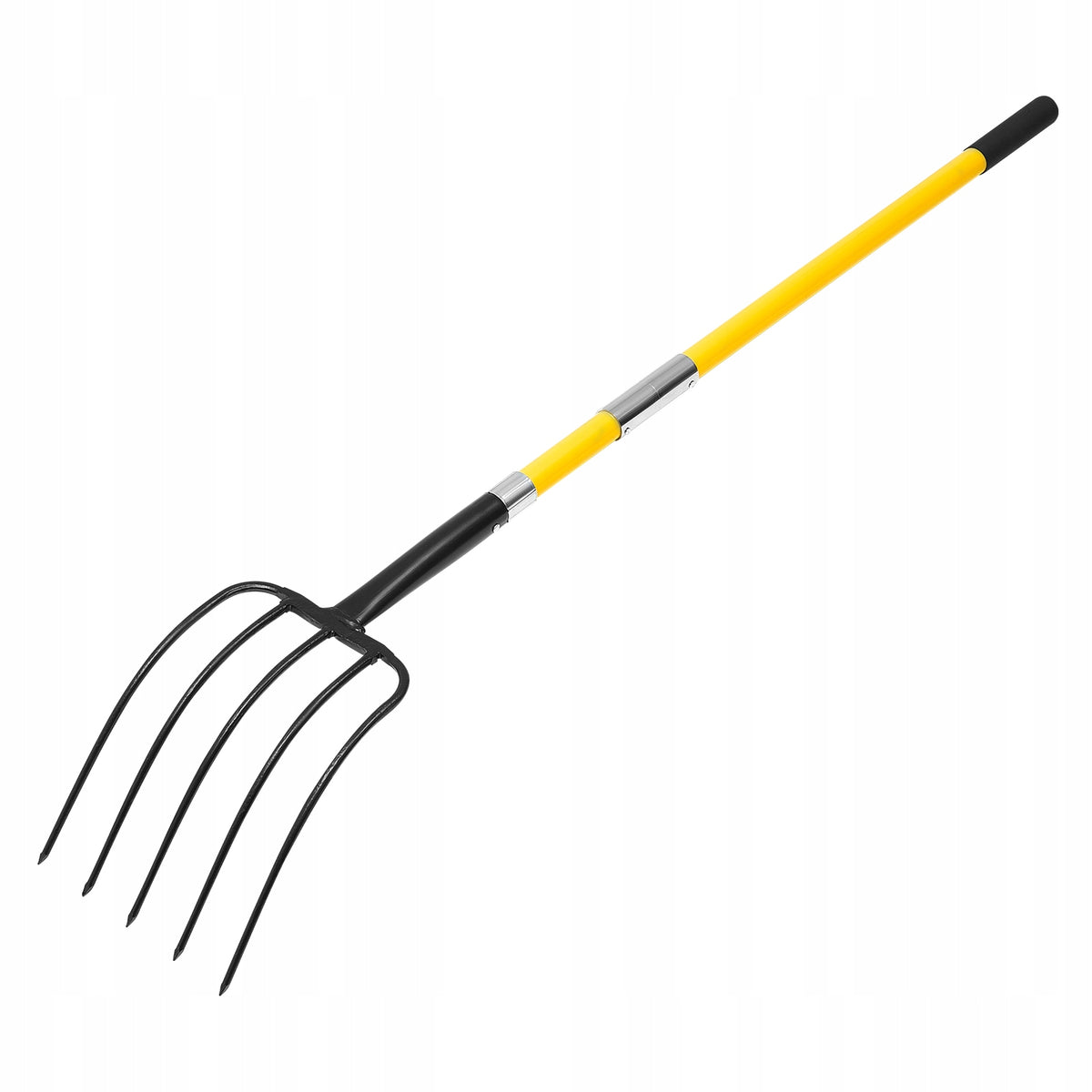 VEVOR MANURE FORK 1450 MM 5-TINE WITH FIBERGLASS HANDLE