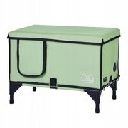 VEVOR RAISED HEATED CAT HOUSE WATERPROOF STURDY WITH CUSHION