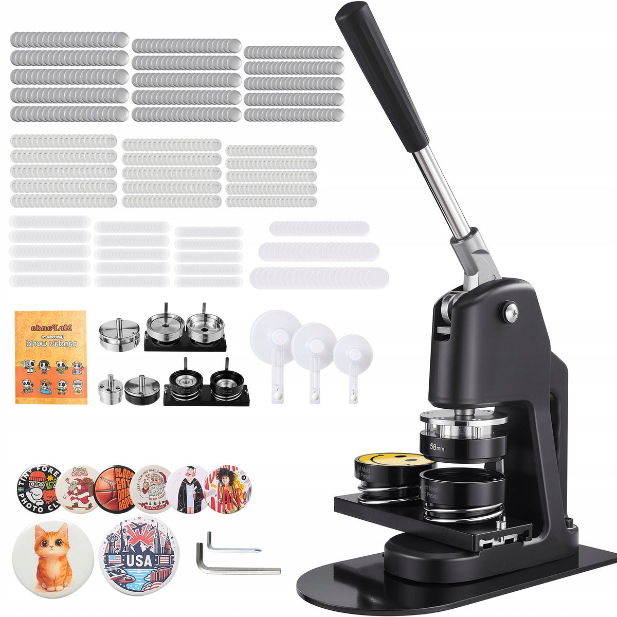 VEVOR 32 58 75 MM 3-IN-1 STAMP PUNCH PRESS STRONG ERGONOMIC