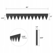 VEVOR Lawn Edging 3 PCS 38X208MM Galvanized Steel Heavy Duty