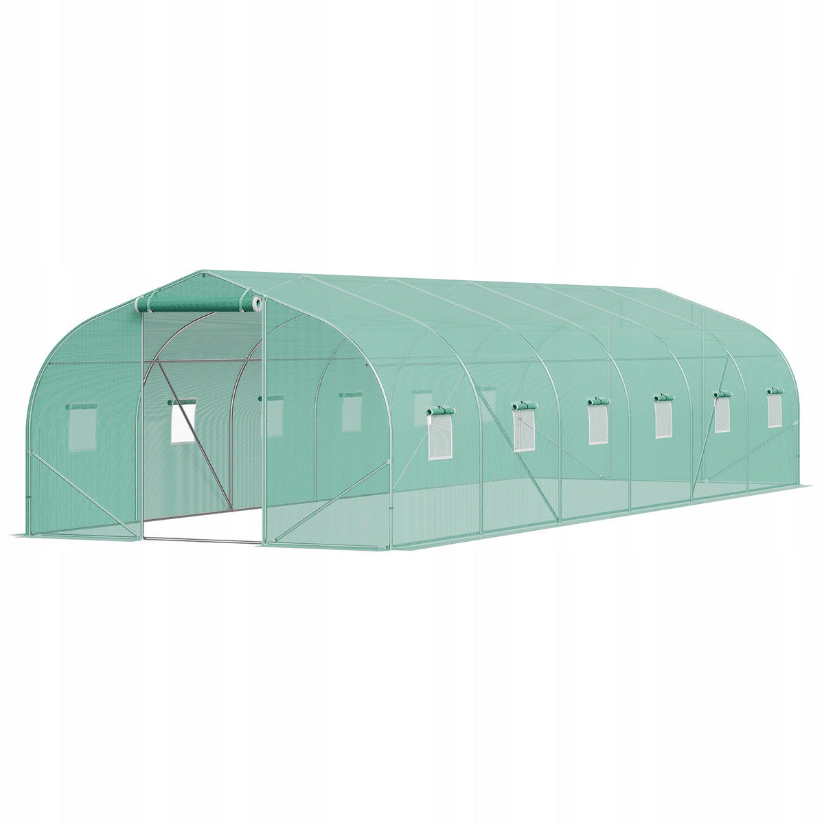 VEVOR TUNNEL GREENHOUSE 29.5X9.8X6.6 FT GALVANIZED FRAME FULL VENTILATION