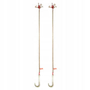 VEVOR TOW CHAIN J-HOOK G80 5/16 INCH 6 FEET 2 PCS GALVANIZED