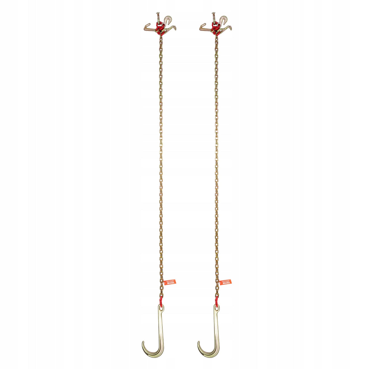 VEVOR TOW CHAIN J-HOOK G80 5/16 INCH 6 FEET 2 PCS GALVANIZED