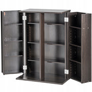 SOLID DVD CD VEVOR CABINET WITH ADJUSTABLE SHELVES AND DOORS