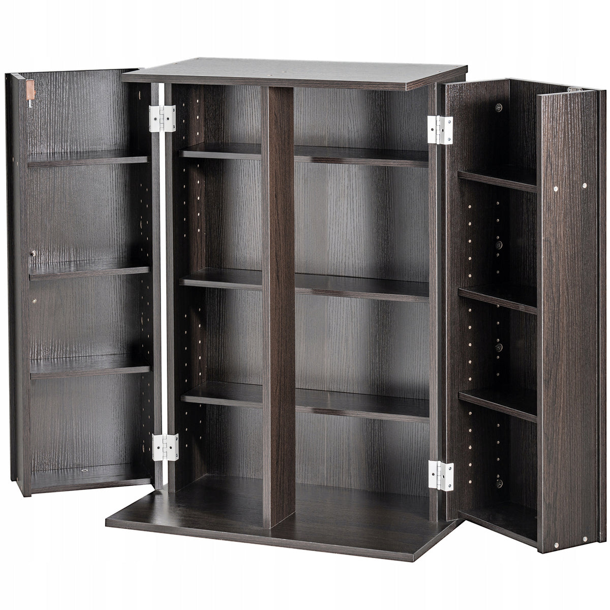 SOLID DVD CD VEVOR CABINET WITH ADJUSTABLE SHELVES AND DOORS