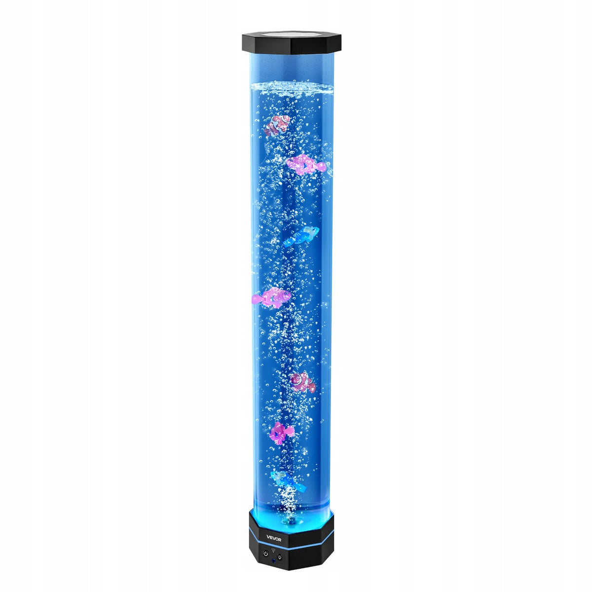 VEVOR 80CM BUBBLE LAMP WITH 6 FLOATING FISH 16 COLORS REMOTE