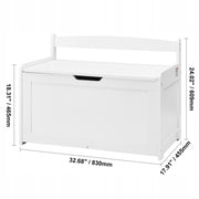 VEVOR KIDS BENCH WITH STORAGE, WOODEN, WHITE, STURDY