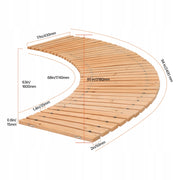VEVOR FOLDABLE WOODEN GARDEN PATHWAY 218X43 CM STURDY AND DURABLE