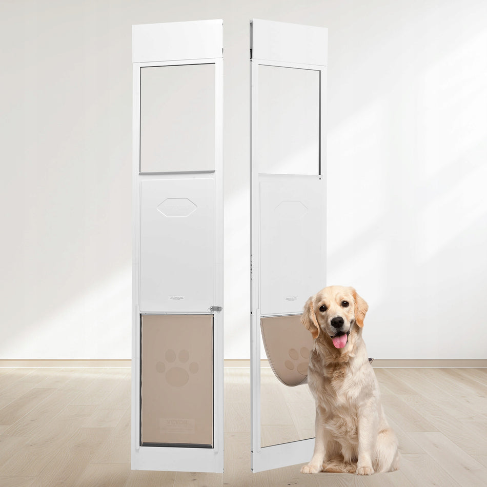 VEVOR DOG DOOR FOR SLIDING GLASS DOORS XL ADJUSTABLE STRONG