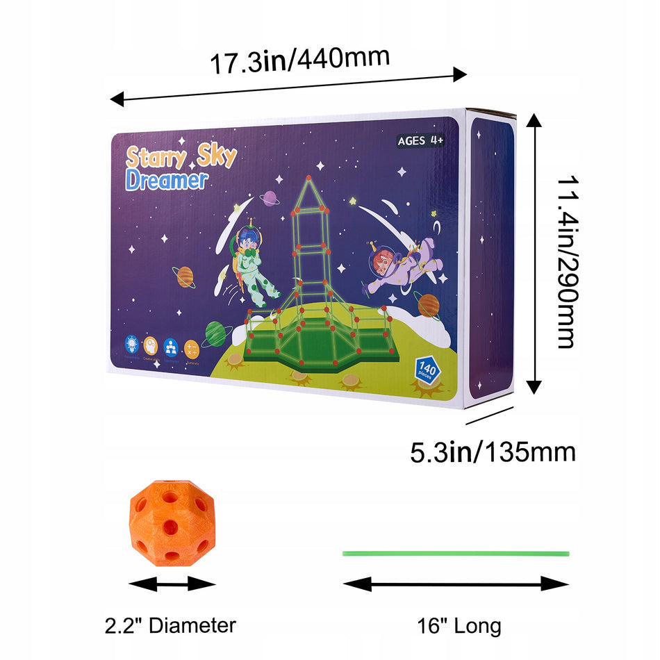 VEVOR FORTRESS CONSTRUCTION SET 140 GLOW-IN-THE-DARK PIECES