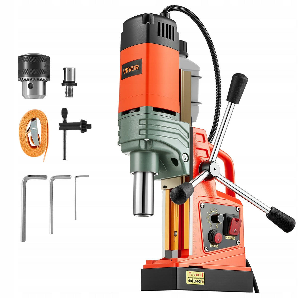 MAGNETIC DRILL VEVOR 1350W 50MM POWERFUL PRECISE WITH SYSTEM