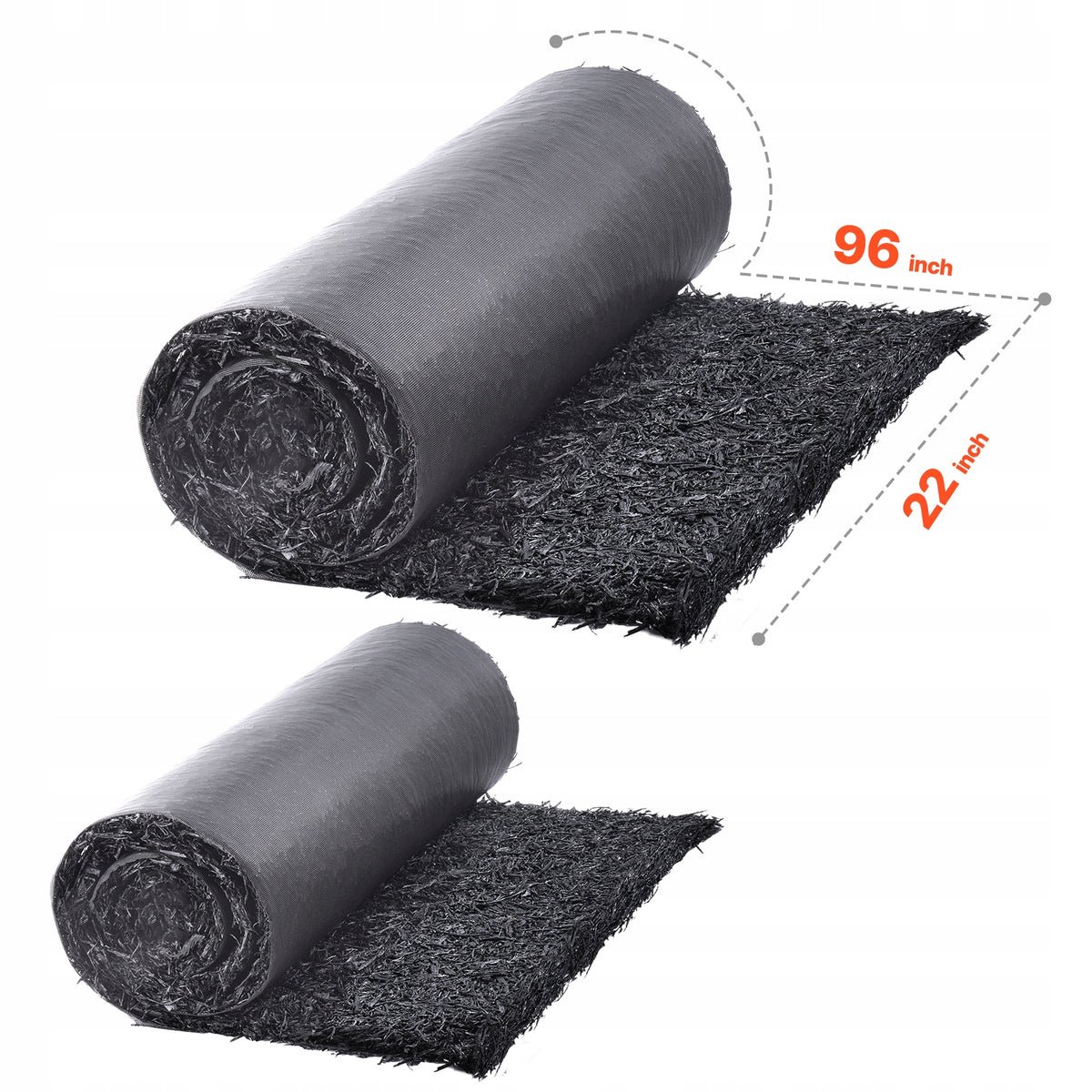 SET OF 2 STRONG VEVOR 2.44X0.56M RUBBER FLOOR MATS TOP QUALITY