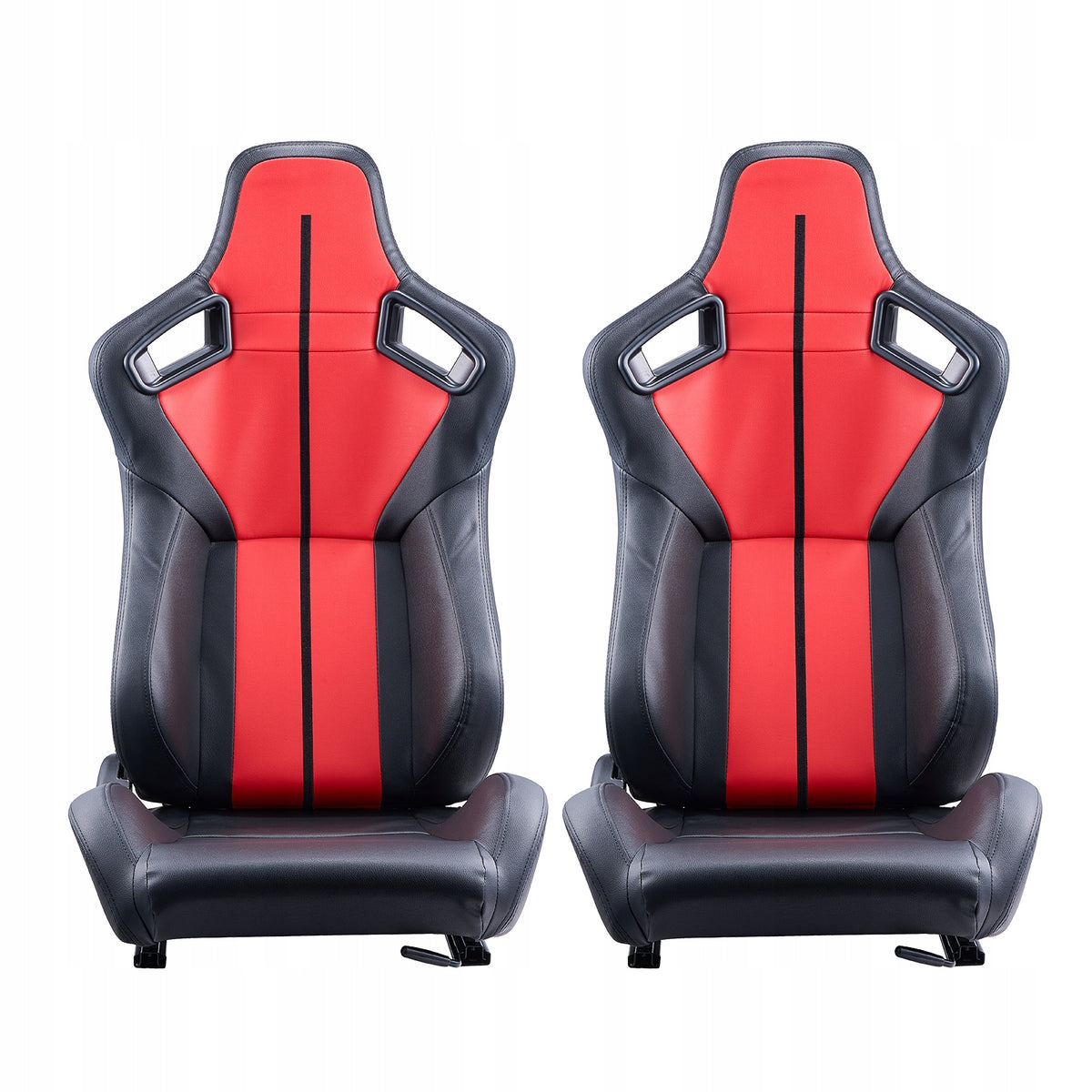 VEVOR PROFESSIONAL RACING SEAT 2 PCS ADJUSTABLE COMFORTABLE PVC LEATHER
