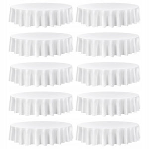 VEVOR 10 PACK ROUND TABLECLOTHS 2286 MM POLYESTER WRINKLE-FREE PREMIUM