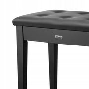 VEVOR PIANO STOOL WITH STORAGE ADJUSTABLE BENCH STRONG 560X350X485MM