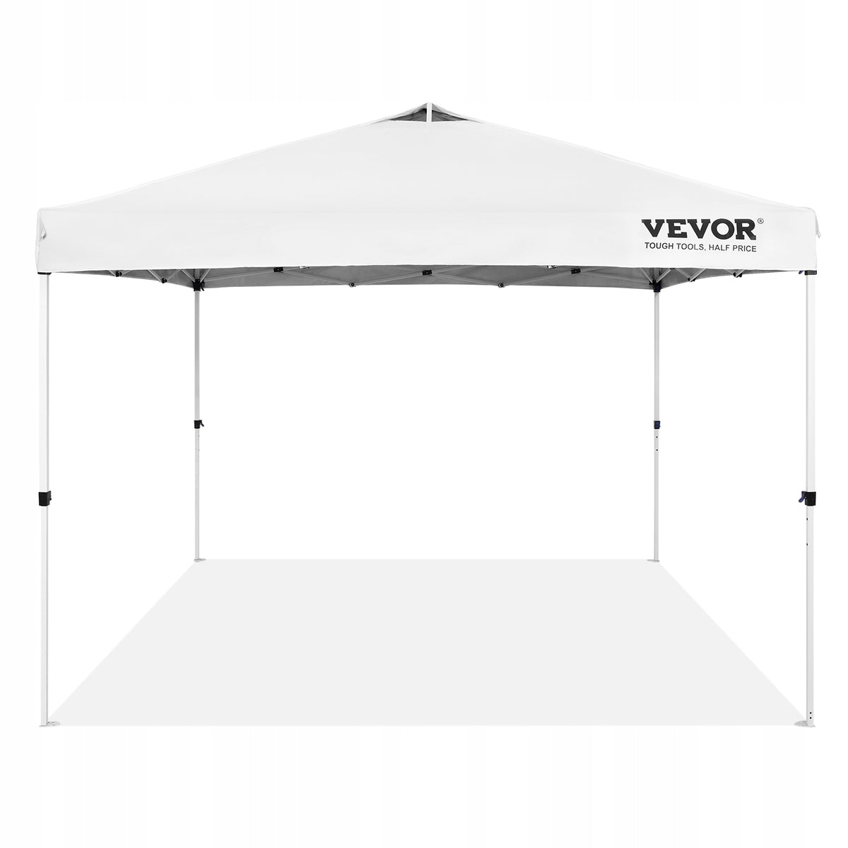 VEVOR FOLDABLE GARDEN GAZEBO 304X304 CM WHITE STEEL FRAME 250D PU