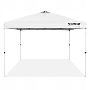 VEVOR FOLDABLE GARDEN GAZEBO 304X304 CM WHITE STEEL FRAME 250D PU