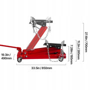 VEVOR 1T HYDRAULIC LOW PROFILE CAR JACK WITH CAST IRON WHEELS