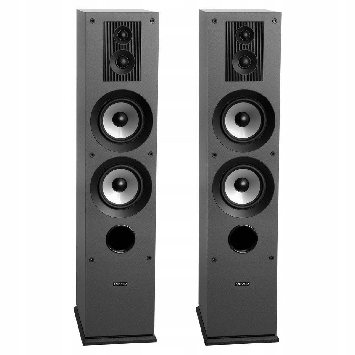 VEVOR PASSIVE 2X FLOORSTANDING 3-WAY SPEAKERS 145W POWERFUL BASS MDF