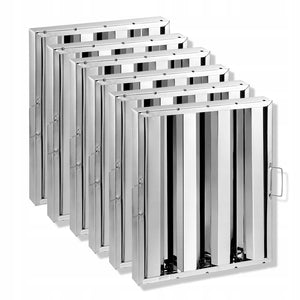 VEVOR KITCHEN HOOD FILTERS 6PCS STAINLESS STEEL 15.5X19.5CM STRONG