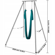 VEVOR AERIAL YOGA HAMMOCK WITH FRAME 6 X 2.6 M GREEN STRONG FRAME