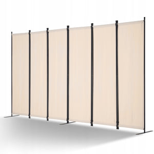 VEVOR 6-PANEL FOLDING ROOM DIVIDER STRONG FRAME BEIGE 3110X1805X450MM