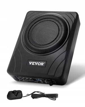 VEVOR UNDERSEAT CAR SUBWOOFER 300W SLIM POWER SUPPLY REMOTE 8 INCH
