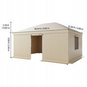 VEVOR PROFESSIONAL WINTER GAZEBO COVER 3.68X4.9M WATERPROOF BEIGE