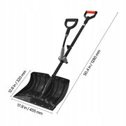 SNOW SHOVEL VEVOR 455X320 MM STRONG PLASTIC ALUMINIUM BLADE D-GRIP HANDLE