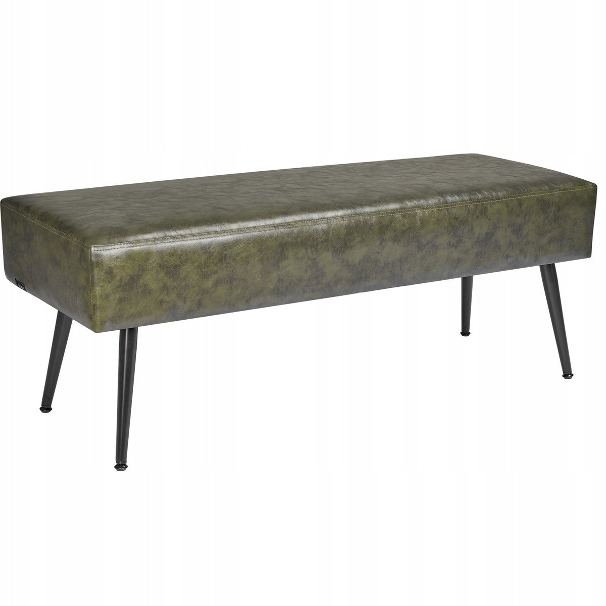 VEVOR BEDROOM BENCH, FAUX LEATHER, 40X110X43 CM, STRONG, STABLE, GREEN