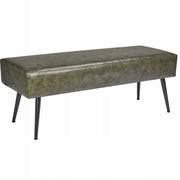 VEVOR BEDROOM BENCH, FAUX LEATHER, 40X110X43 CM, STRONG, STABLE, GREEN
