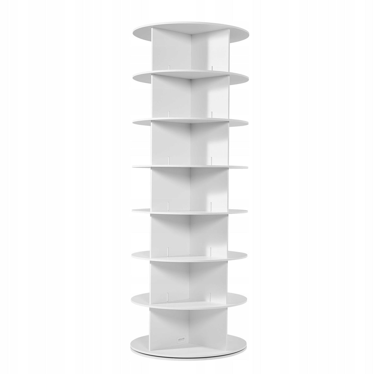 VEVOR 360 ROTATING SHOE RACK 7 TIERS FOR 28 PAIRS STRONG WHITE