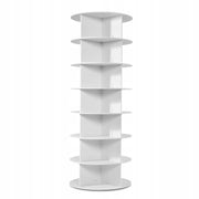 VEVOR 360 ROTATING SHOE RACK 7 TIERS FOR 28 PAIRS STRONG WHITE