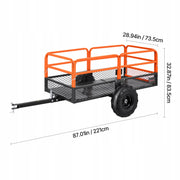 VEVOR DUMP TRAILER 725 KG 22 CU FT STEEL ATV UTV STRONG SOLID