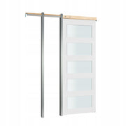 VEVOR SLIDING DOOR 915X2035 MM WHITE 5-PIECE ASSEMBLY KIT