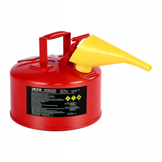 VEVOR 9.5L TYPE I RED SAFETY CAN FOR GASOLINE STRONG SOLID