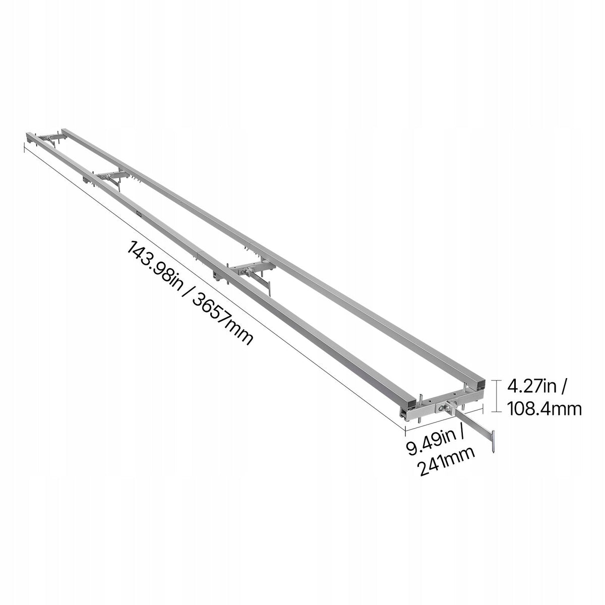 VEVOR 3.66 M PROFESSIONAL RAIL GUIDE SYSTEM FOR SAWMILL 4 SETS