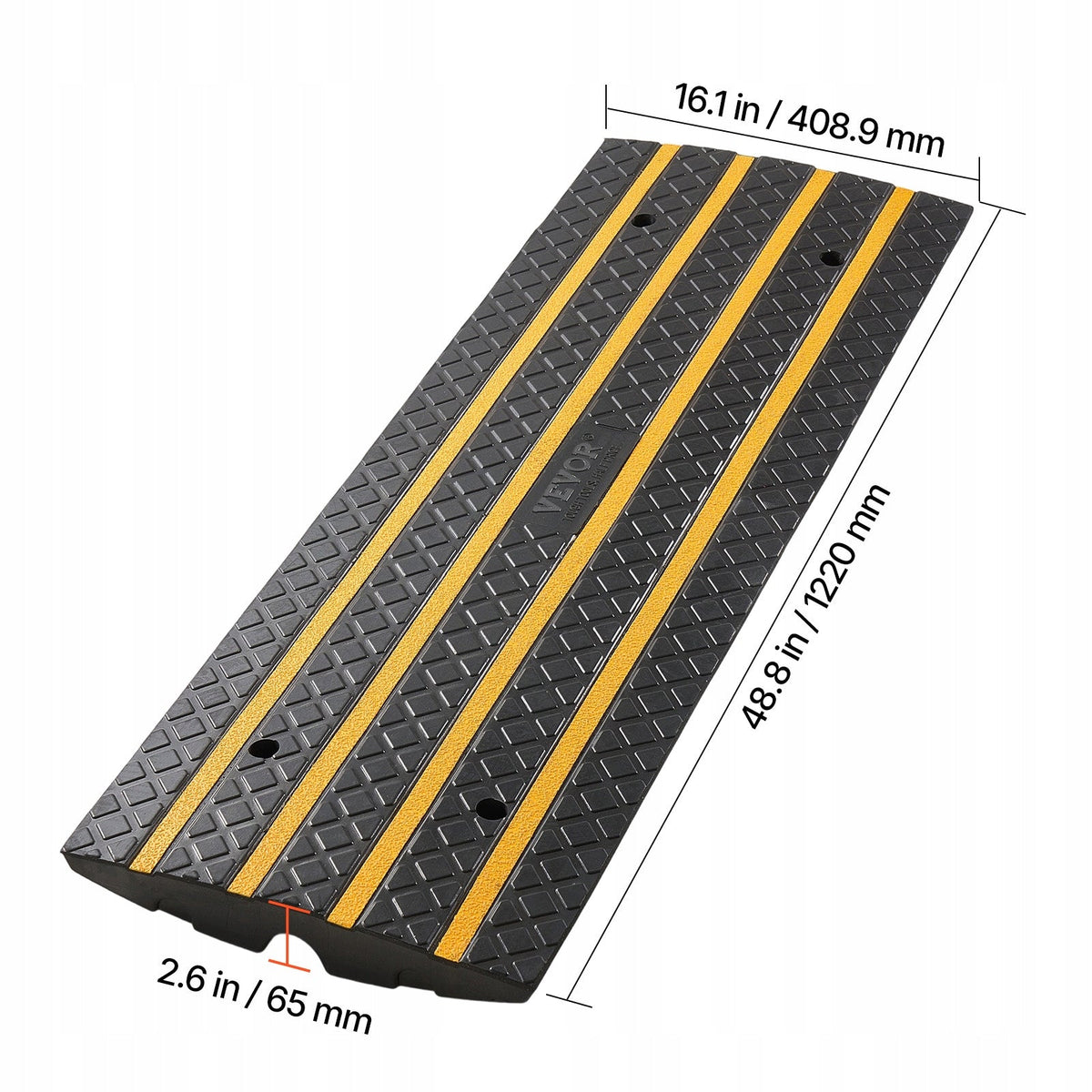 VEVOR RUBBER KERB RAMP 15 TON 66 MM RISE ANTI-SLIP RAMP