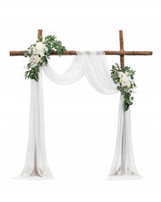 VEVOR Wedding Arch Flower Kit White Silk Flowers Drapes