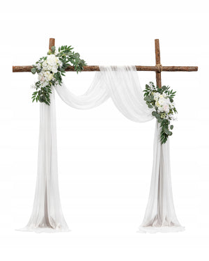 VEVOR Wedding Arch Flower Kit White Silk Flowers Drapes